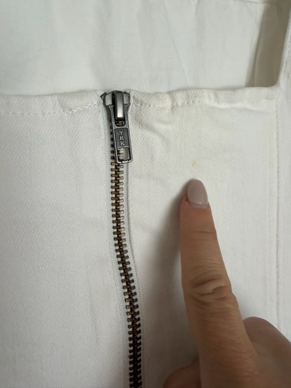 Alice + Olivia Jeans "Maryann" White Sugar Denim Square Neck Mini Dress *Altered - Picture 10 of 17